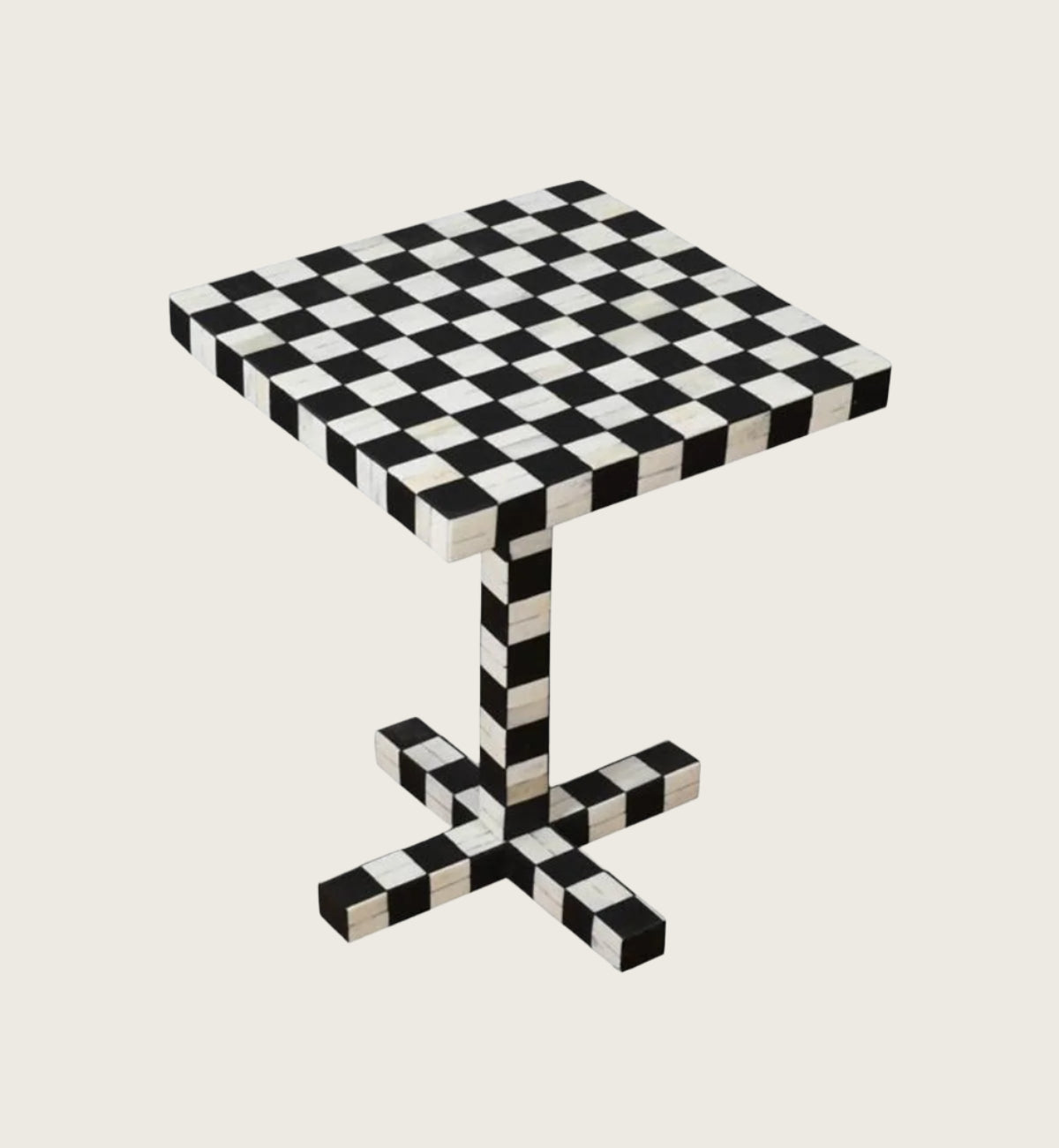 Black and White Checkered Accent Table | HLMBV02