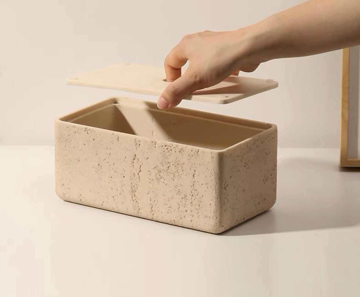 Travertine Tissue Box