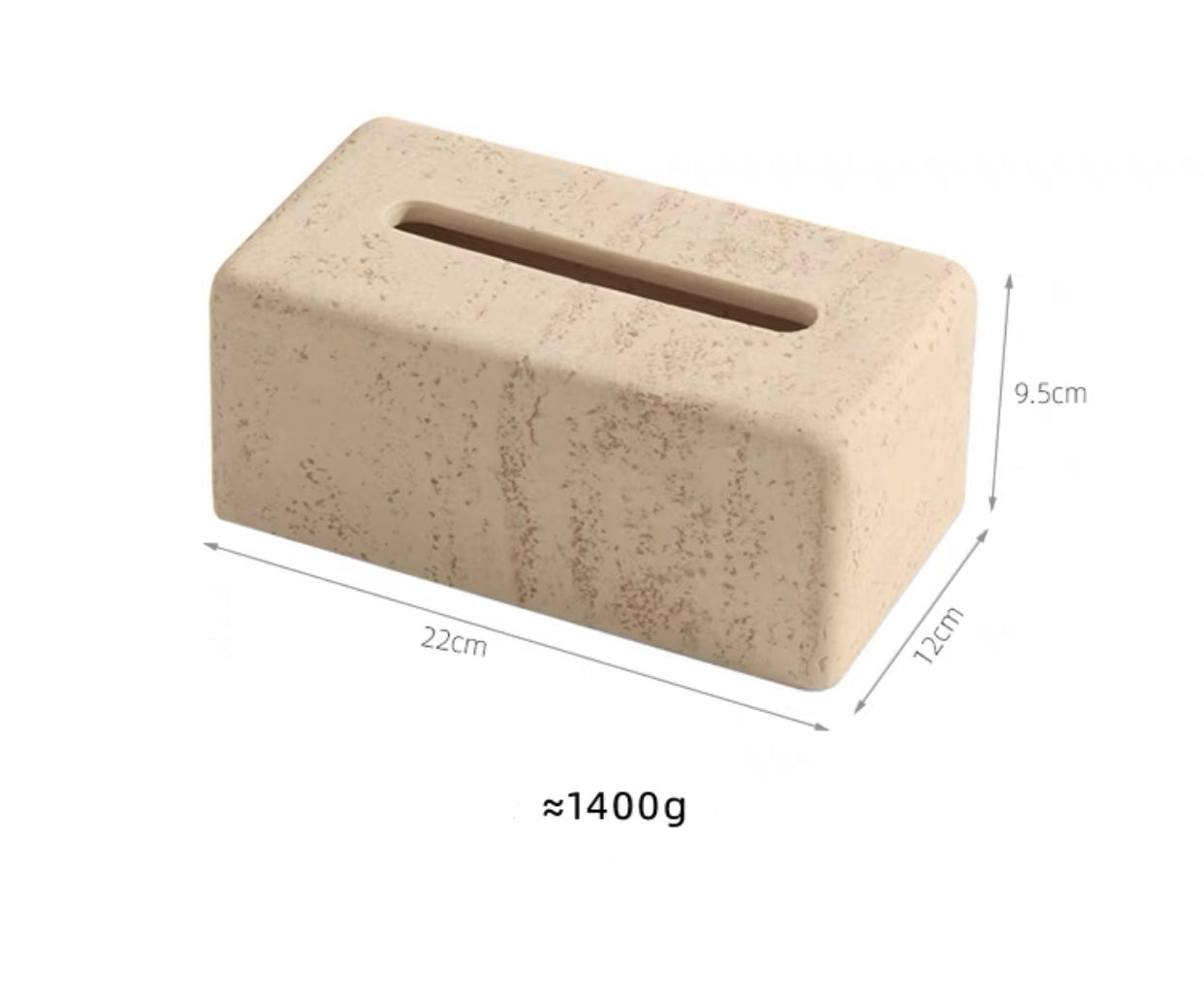 Travertine Tissue Box