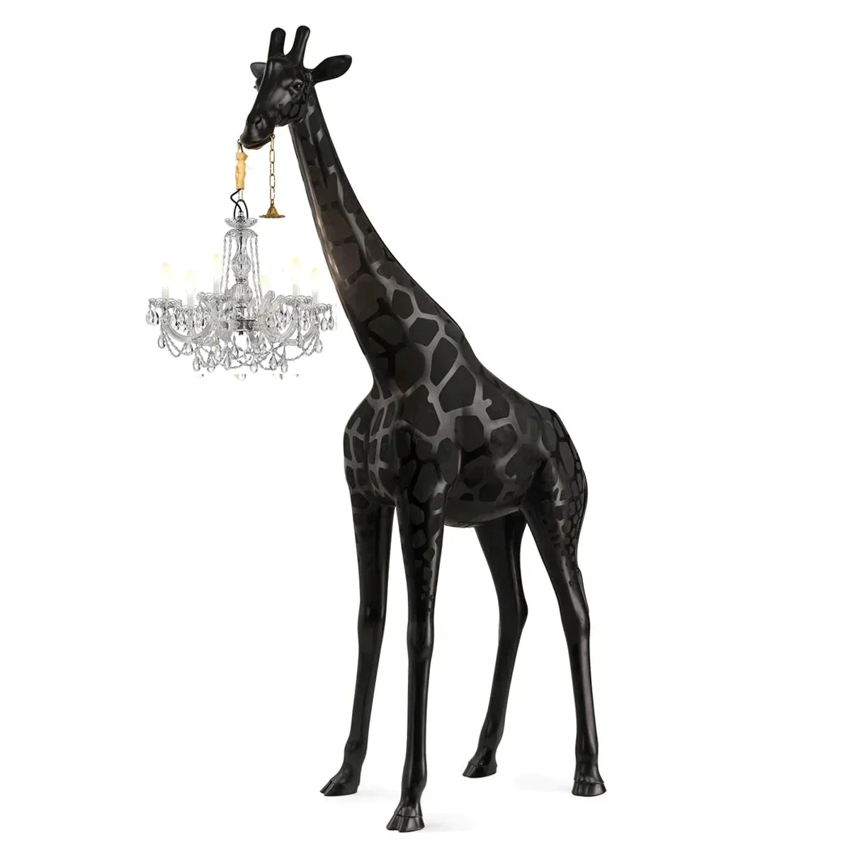 Giraffe Sculpture Statement Floor Lamp - Chandelie - Hollywood Regency