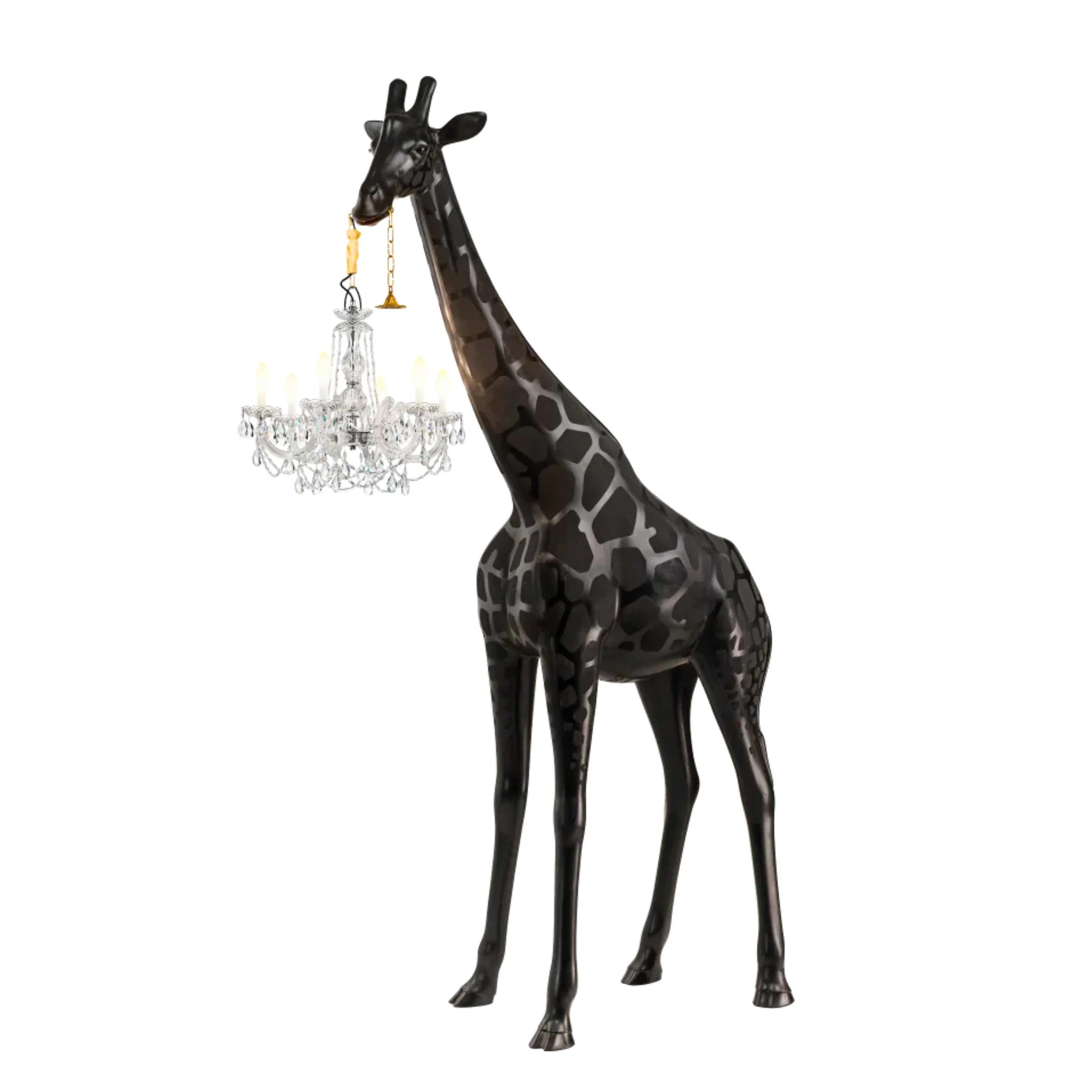 Giraffe Sculpture Statement Floor Lamp - Chandelie - Hollywood Regency