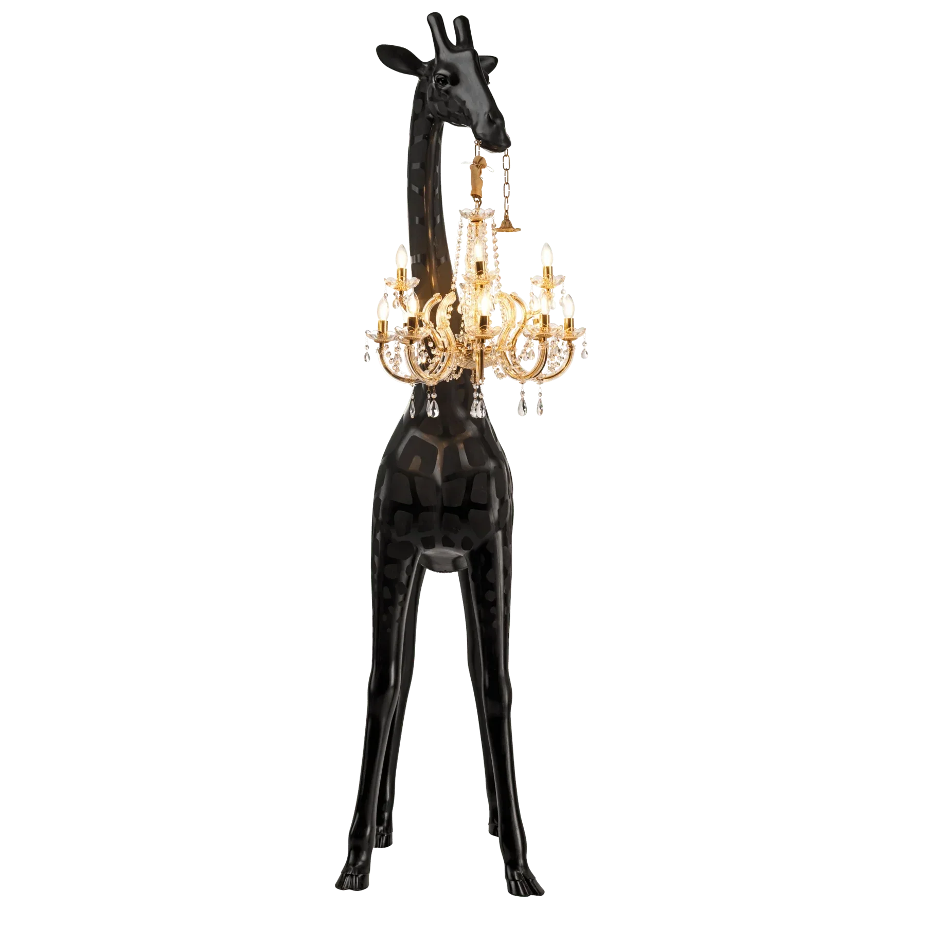 Giraffe Sculpture Statement Floor Lamp - Chandelie - Hollywood Regency