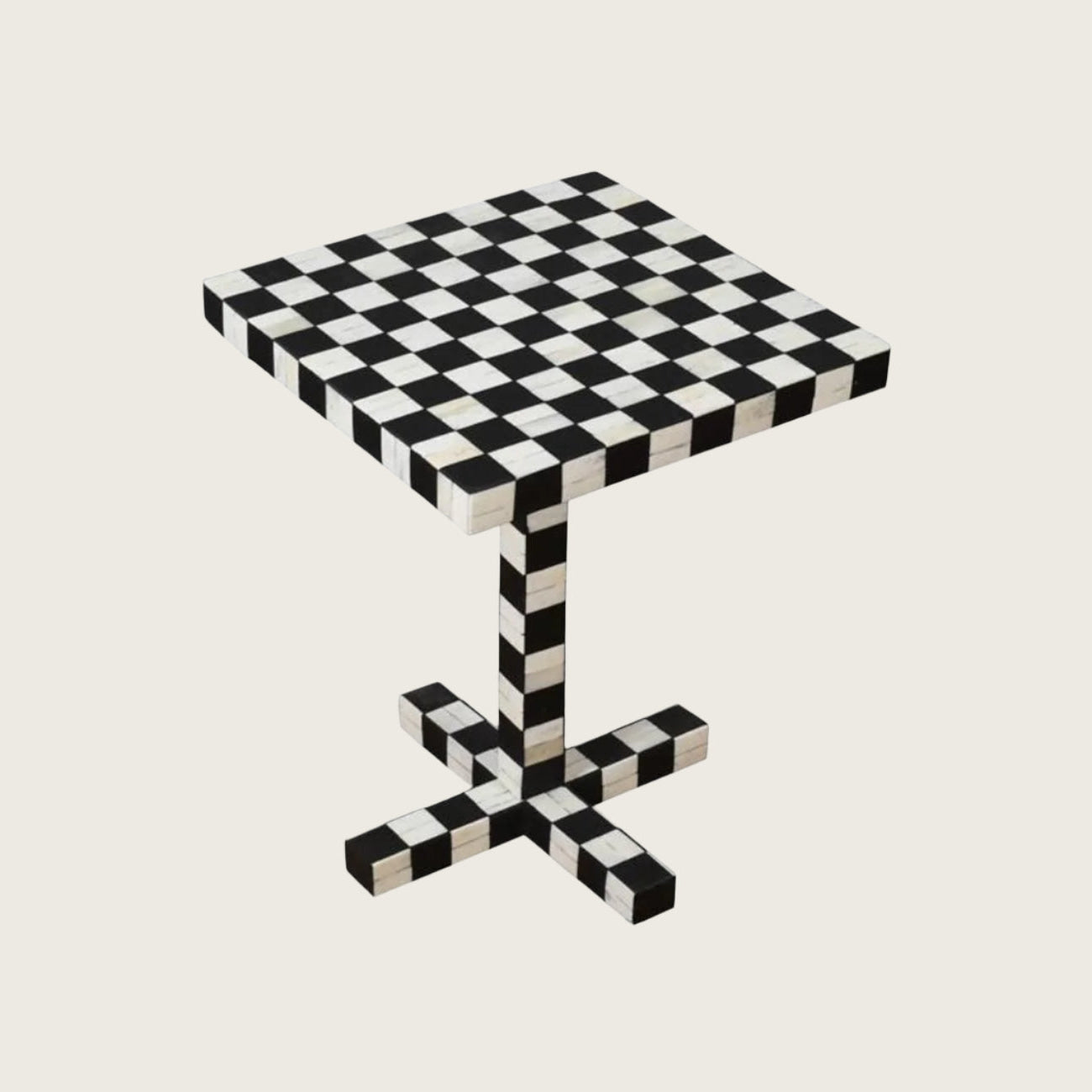 Black and White Chess Accent Table for Modern Interiors | Art Deco Homes