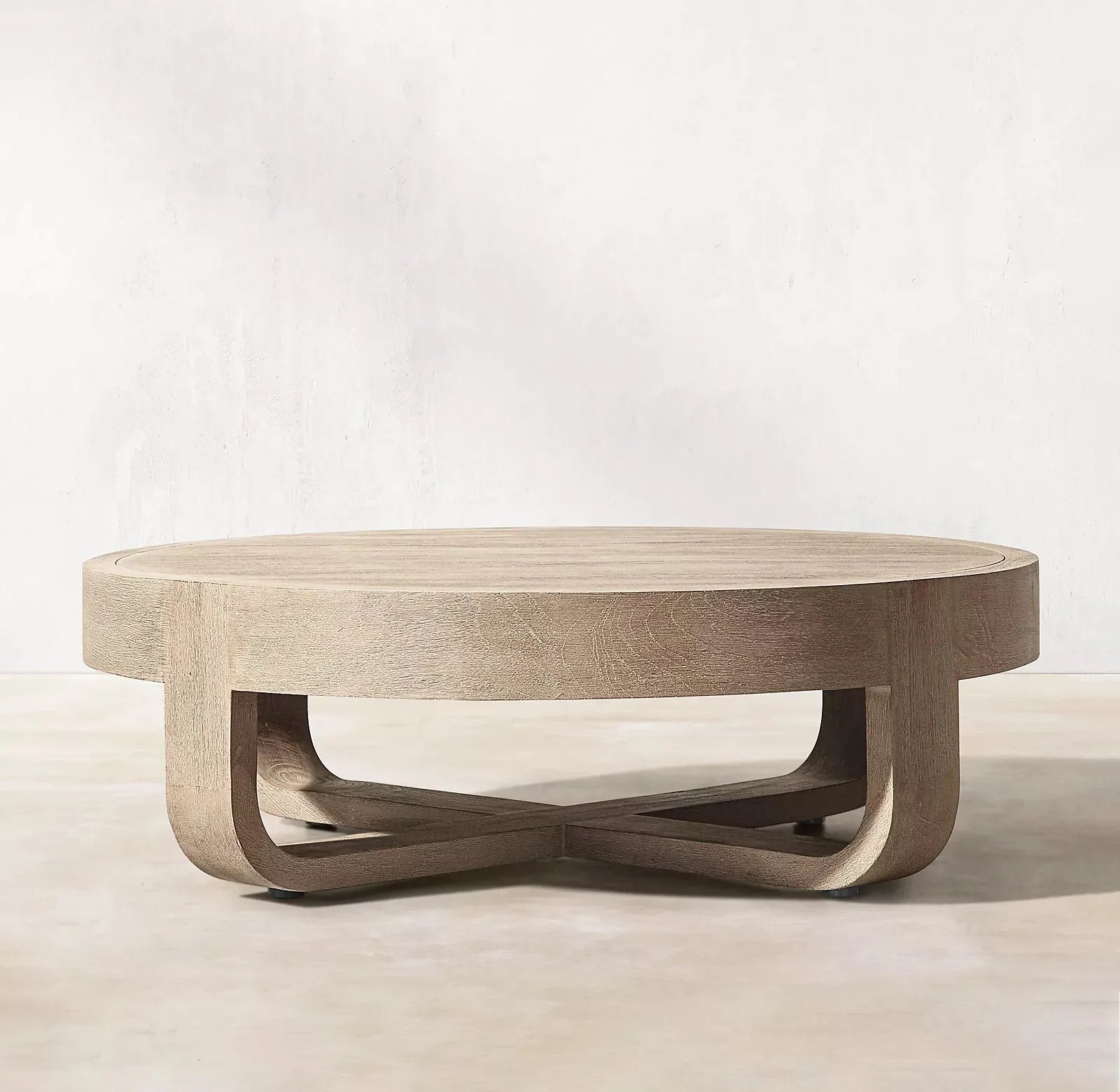 Circadian Teak Coffee Table - Biophilic Design Minimalist Round