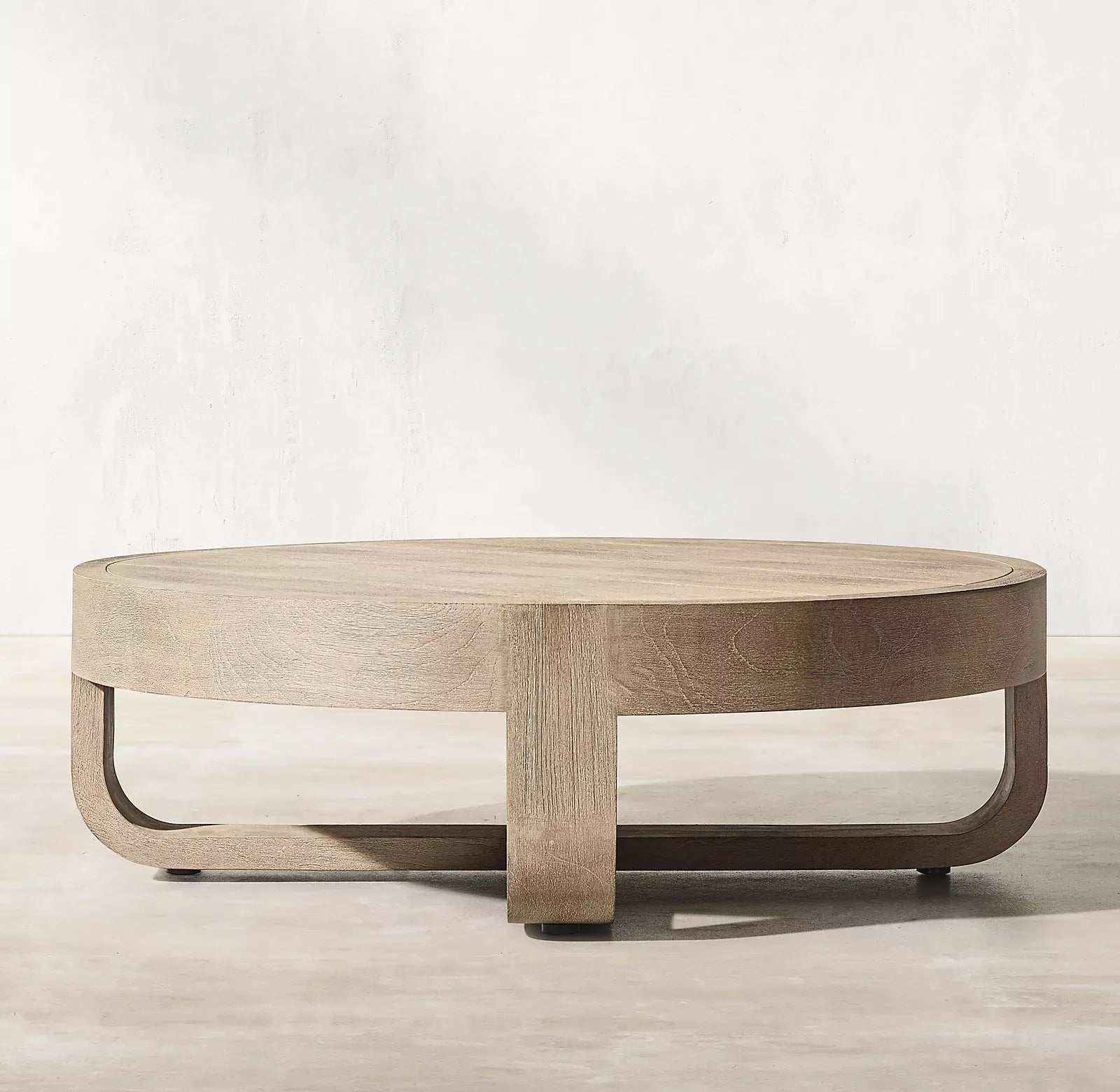 Circadian Teak Coffee Table - Biophilic Design Minimalist Round