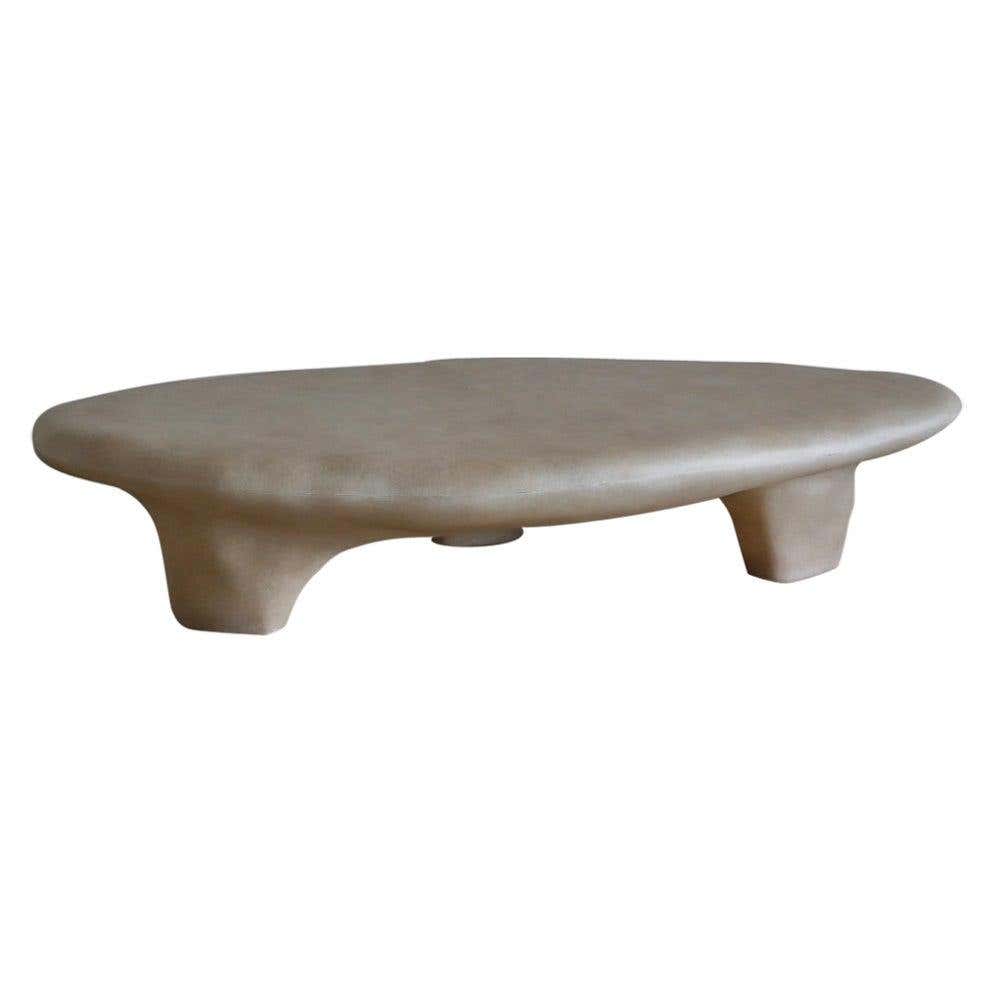 Irregular Resin Coffee Table - Contemporary Japandi Minimalist