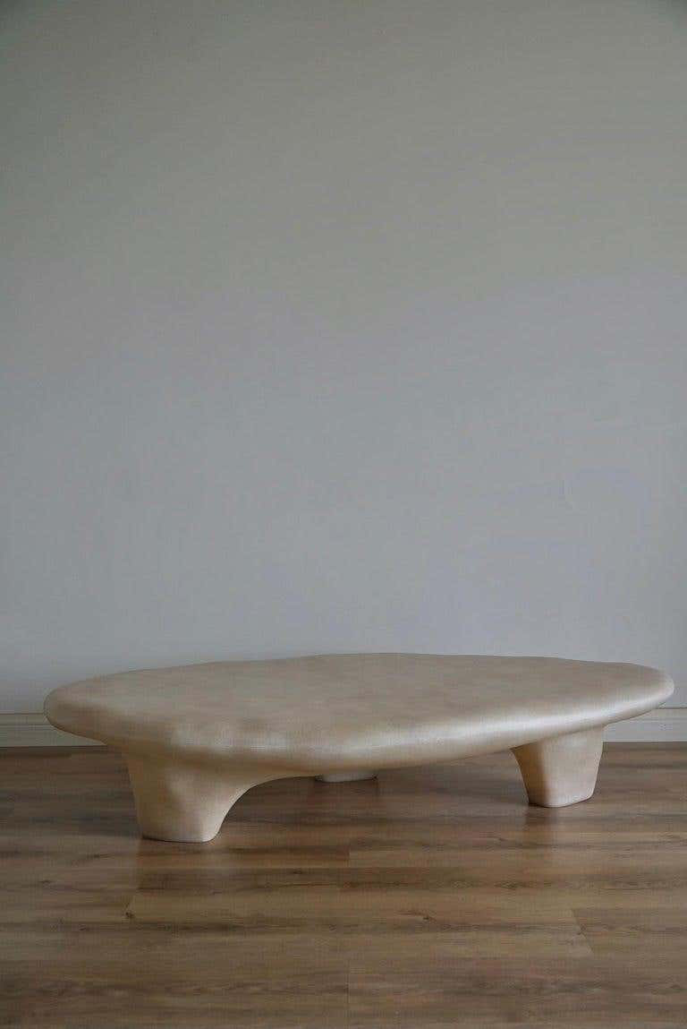 Irregular Resin Coffee Table - Contemporary Japandi Minimalist