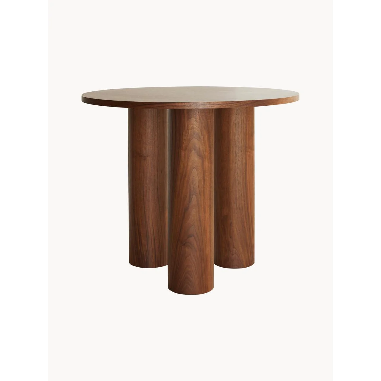 Contemporary Round Walnut Side Table | Hlm7409852m - Biophilic Design - Cottagecore - French Country - Japandi - Minimalist