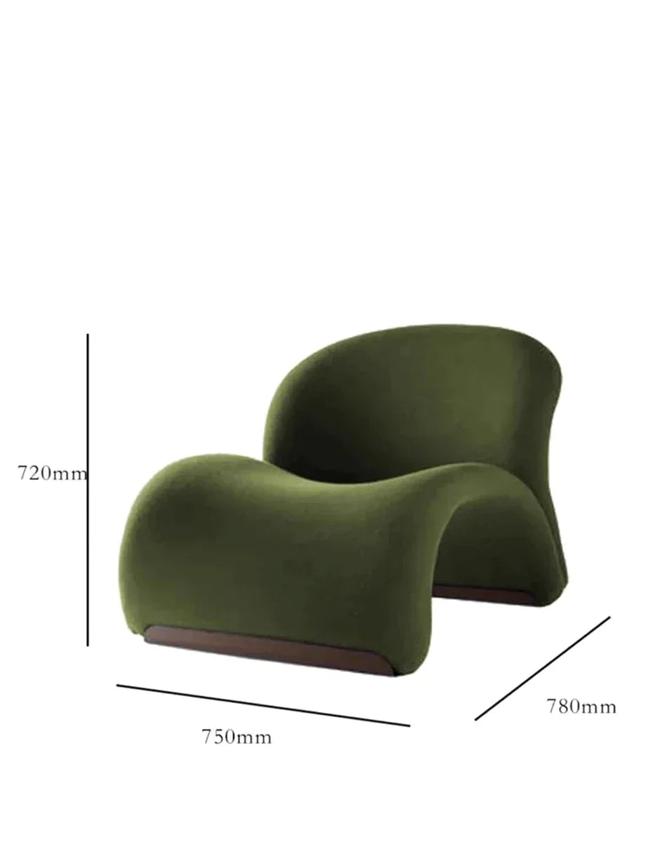 Curvatura Wool Lounge Chair - Modern