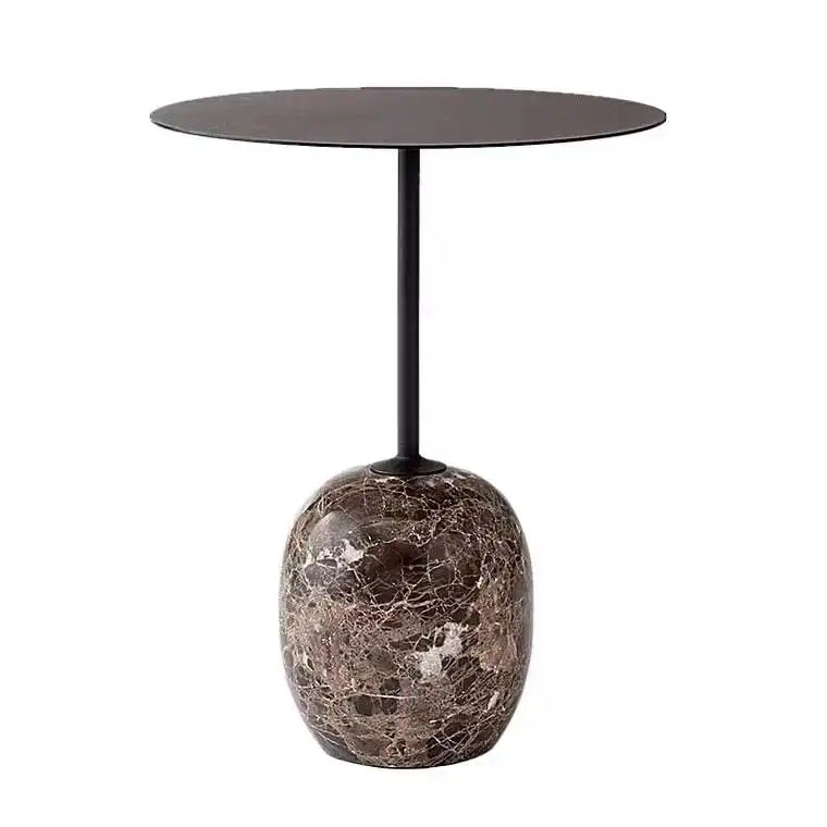 Eclipse Marble & Iron Side Tables - Contemporary Eclectic