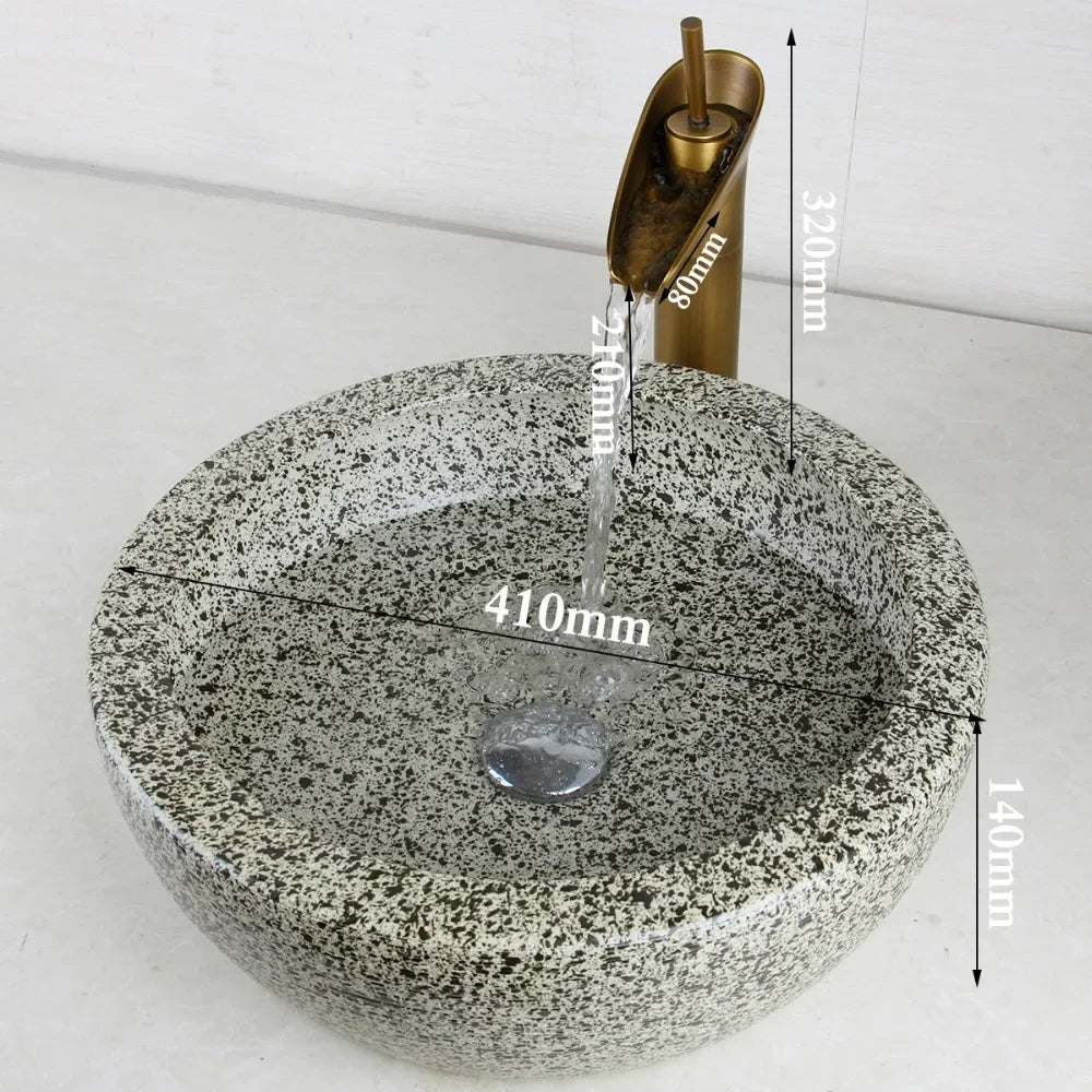 Grey Ceramic Basin | Hlm25520s - Eclectic - Minimalist