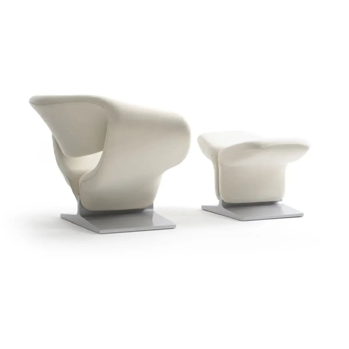 Modern Sculptural Lounge Chair & Ottoman Set - Contemporary - Eclectic - Embrace