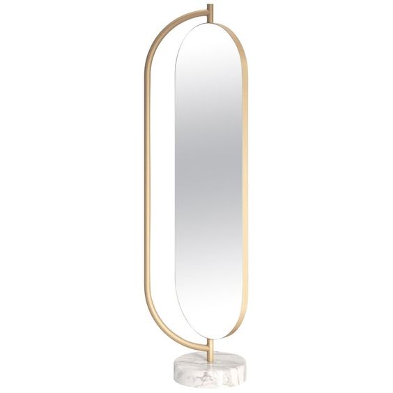 Full - length Marble Floor Mirror - French Country Modern