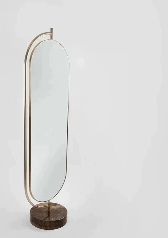 Full - length Marble Floor Mirror - French Country Modern