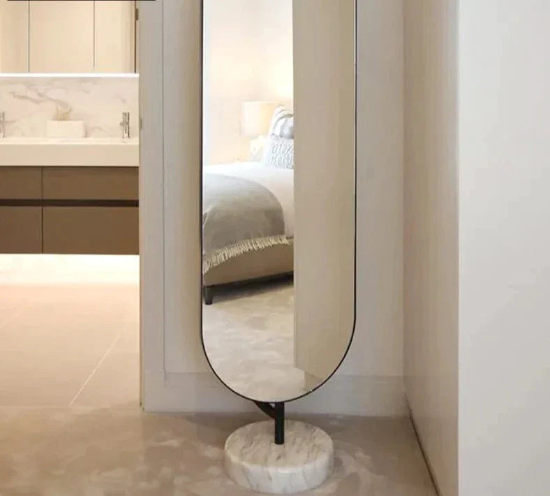 Full - length Marble Floor Mirror - French Country Modern