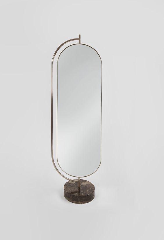 Full - length Marble Floor Mirror - French Country Modern