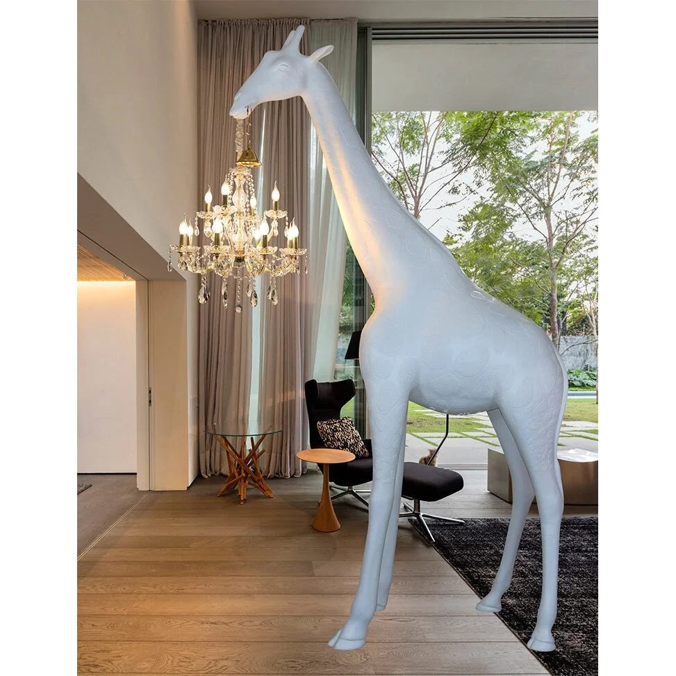 Giraffe Sculpture Statement Floor Lamp - Contemporary - Eclectic - Hollywood Regency