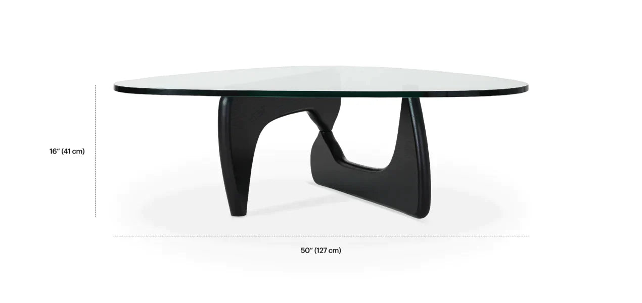 Wabi - sabi Glass Coffee Table - Biophilic Design Minimalist Wabi Sabi