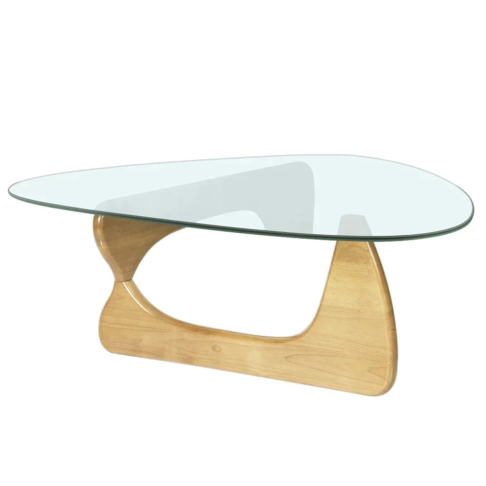 Wabi - sabi Glass Coffee Table - Biophilic Design Minimalist Wabi Sabi