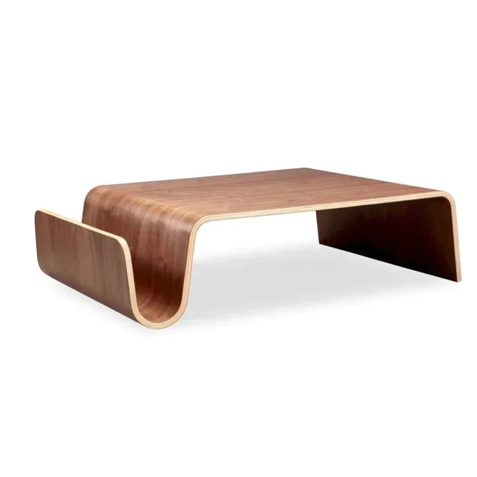 Scando Wood Coffee Table In Walnut And Natural Log | Hlmu8758 - Biophilic Design French Country Japandi Modern