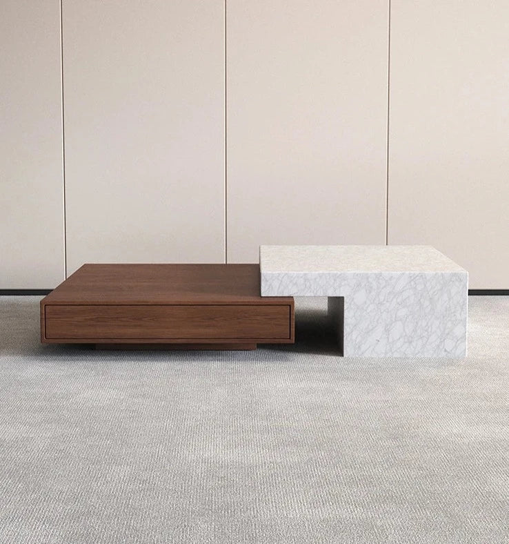 Kyoto Marble Coffee Table - Contemporary Minimalist Modern