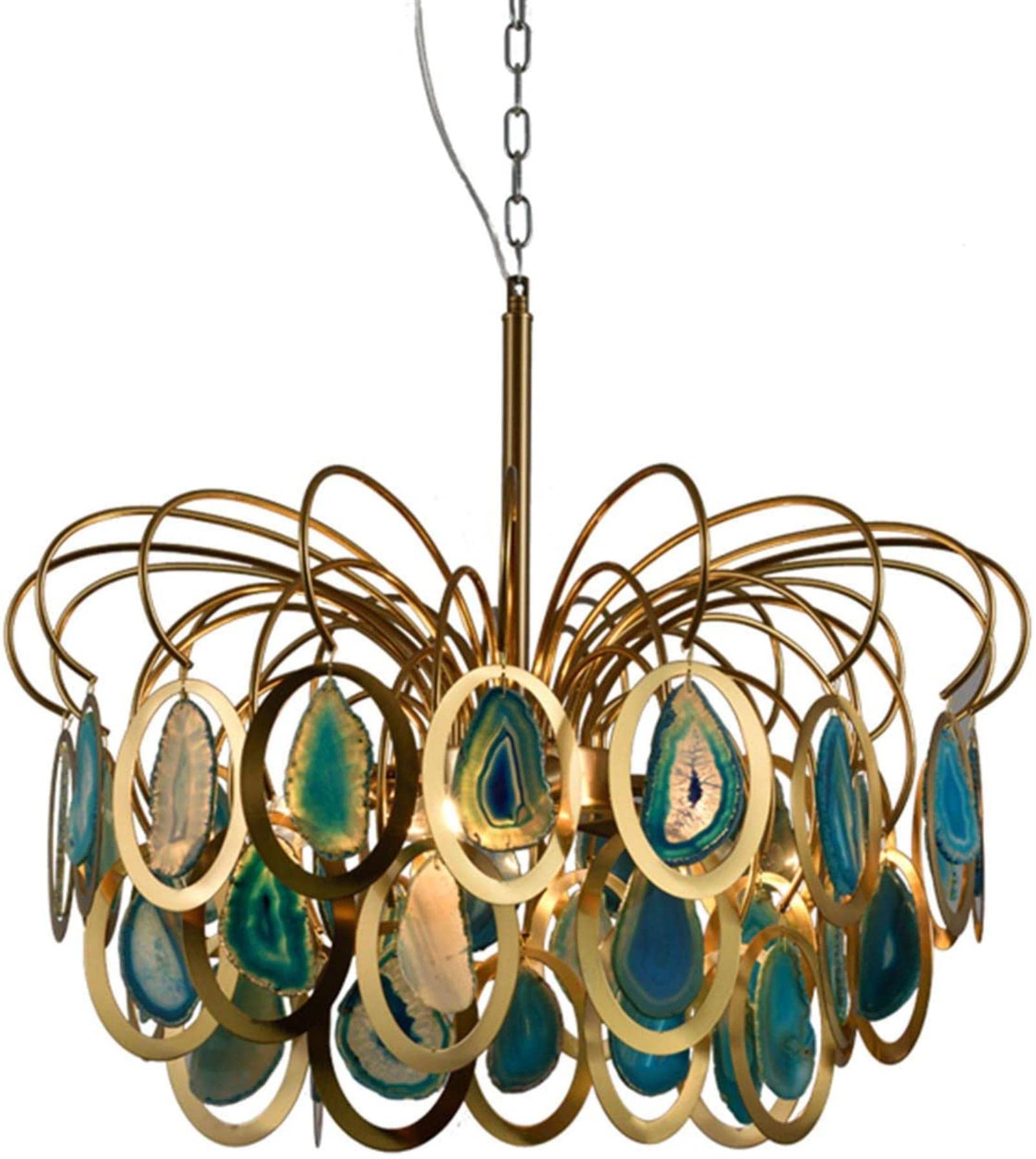 Agate Essence Chandelier - Contemporary Hollywood Regency Modern