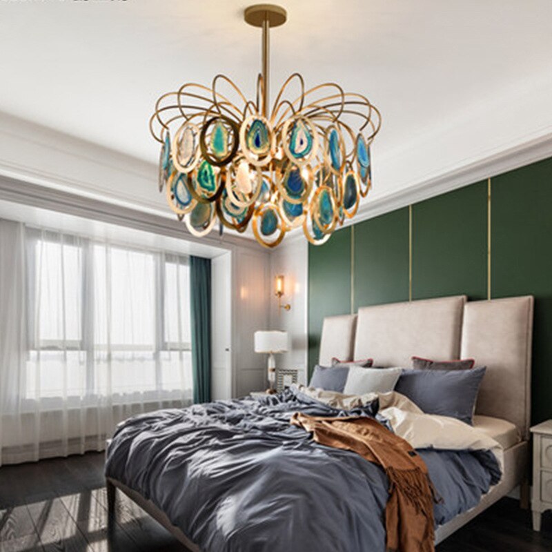 Agate Essence Chandelier - Contemporary Hollywood Regency Modern