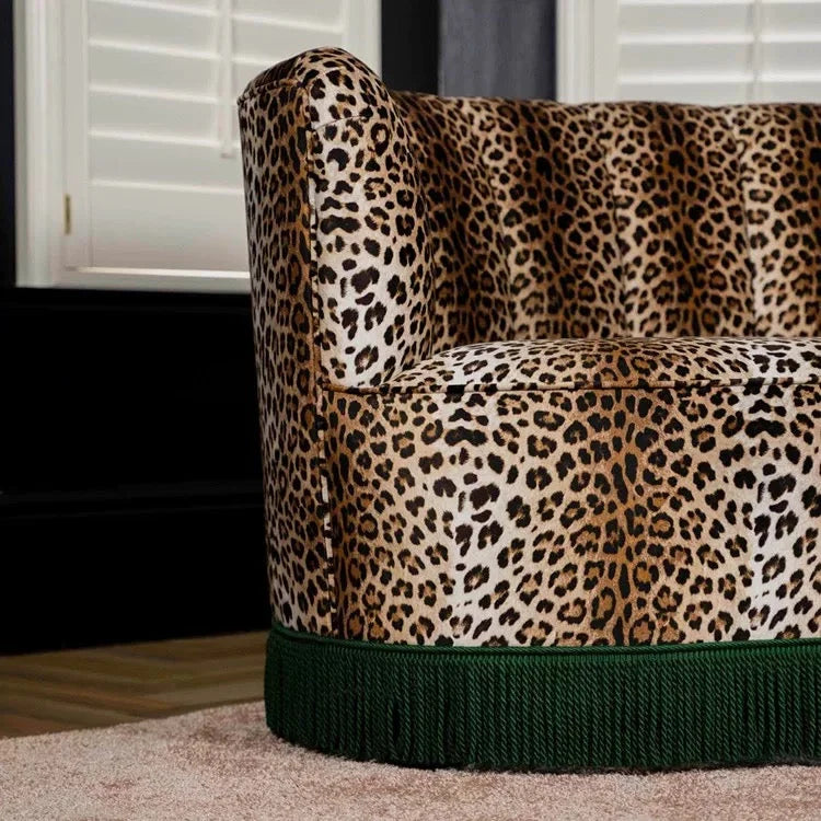 Leopard Jacquard Velvet Sofa | Hlm-cv210 - Art Deco - Eclectic - Modern