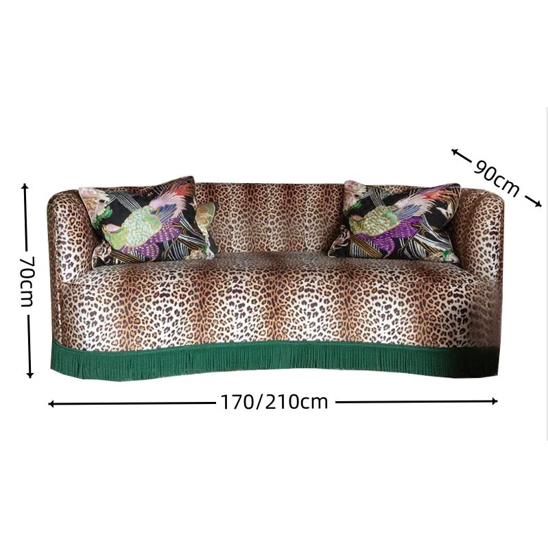 Leopard Jacquard Velvet Sofa | Hlm-cv210 - Art Deco - Eclectic - Modern