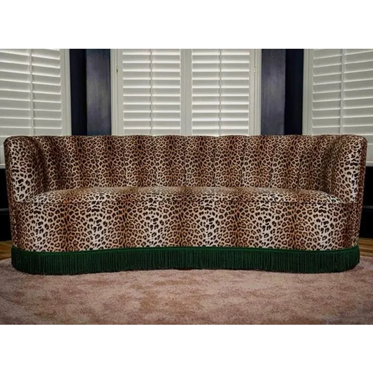 Leopard Jacquard Velvet Sofa | Hlm-cv210 - Art Deco - Eclectic - Modern