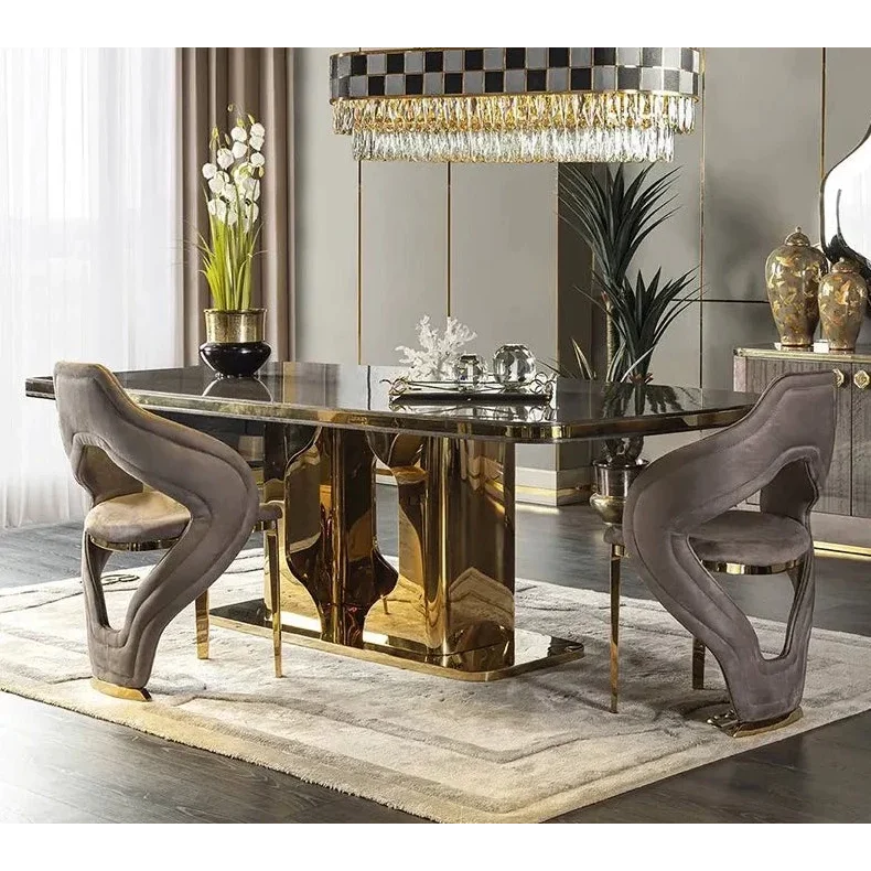 Modern Velvet Accent Chair with Gold Legs | Hlmpl589 - Contemporary - Dining - Eclectic