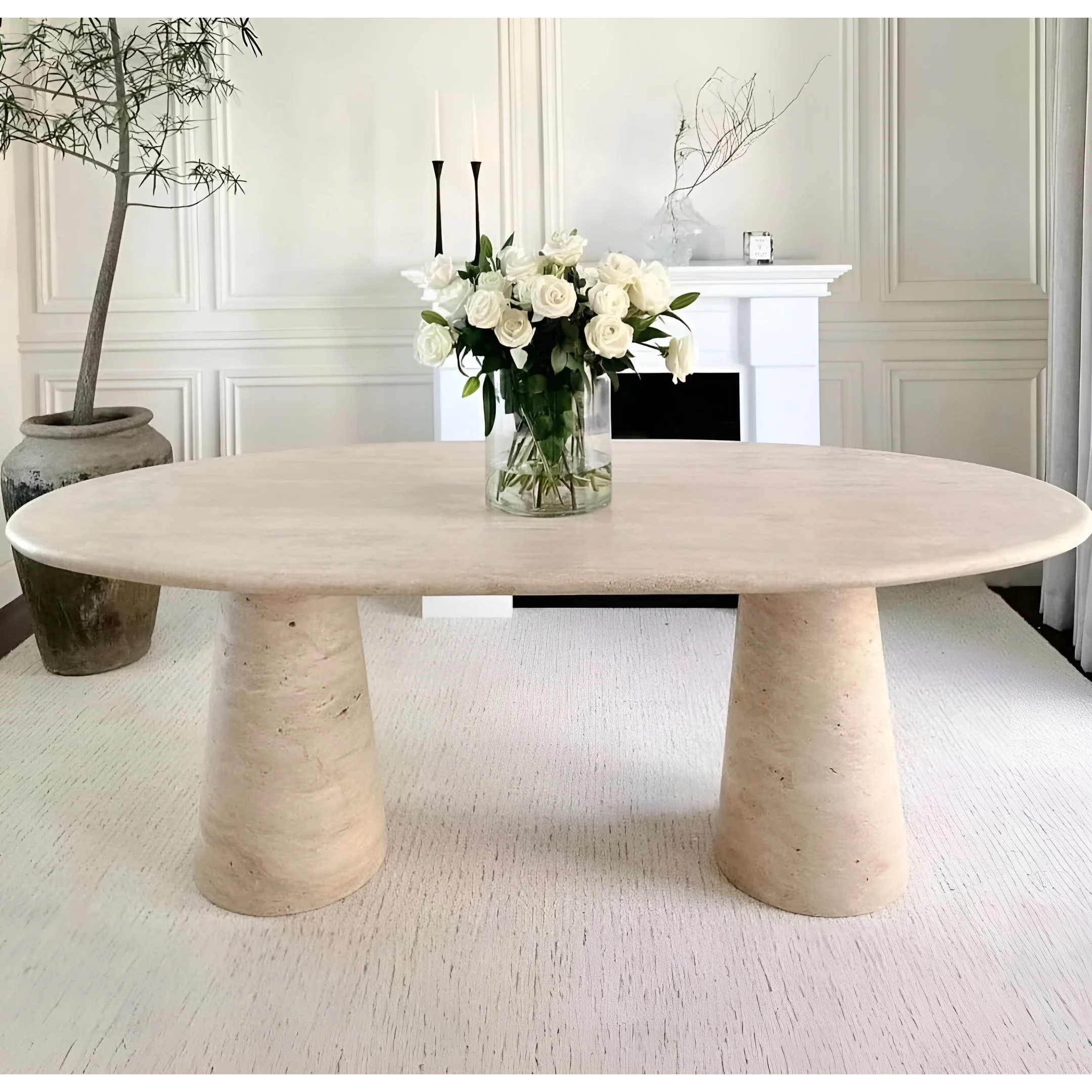 Natural Marble Dining Table | Hlm1809075 - Eclectic - Minimalist