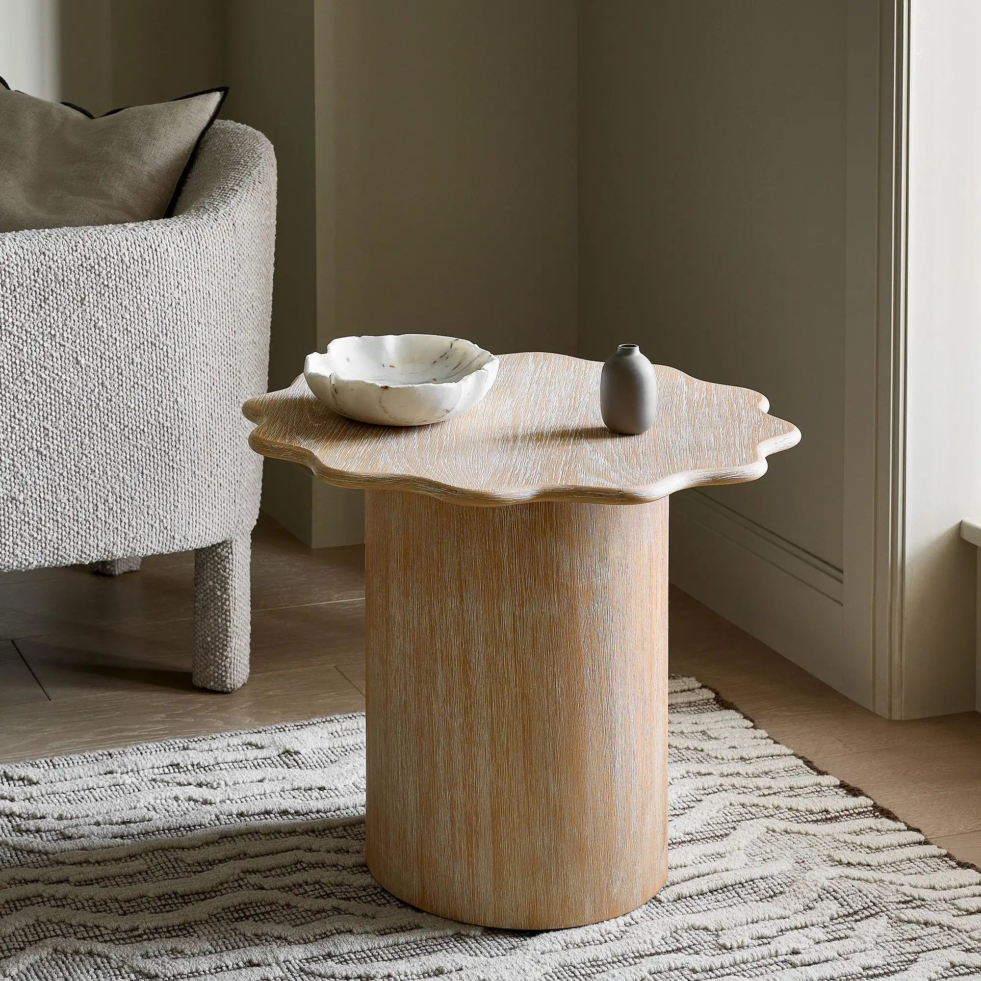 Minimalist Wood Side Table | Hulm7455202v - Biophilic Design Japandi