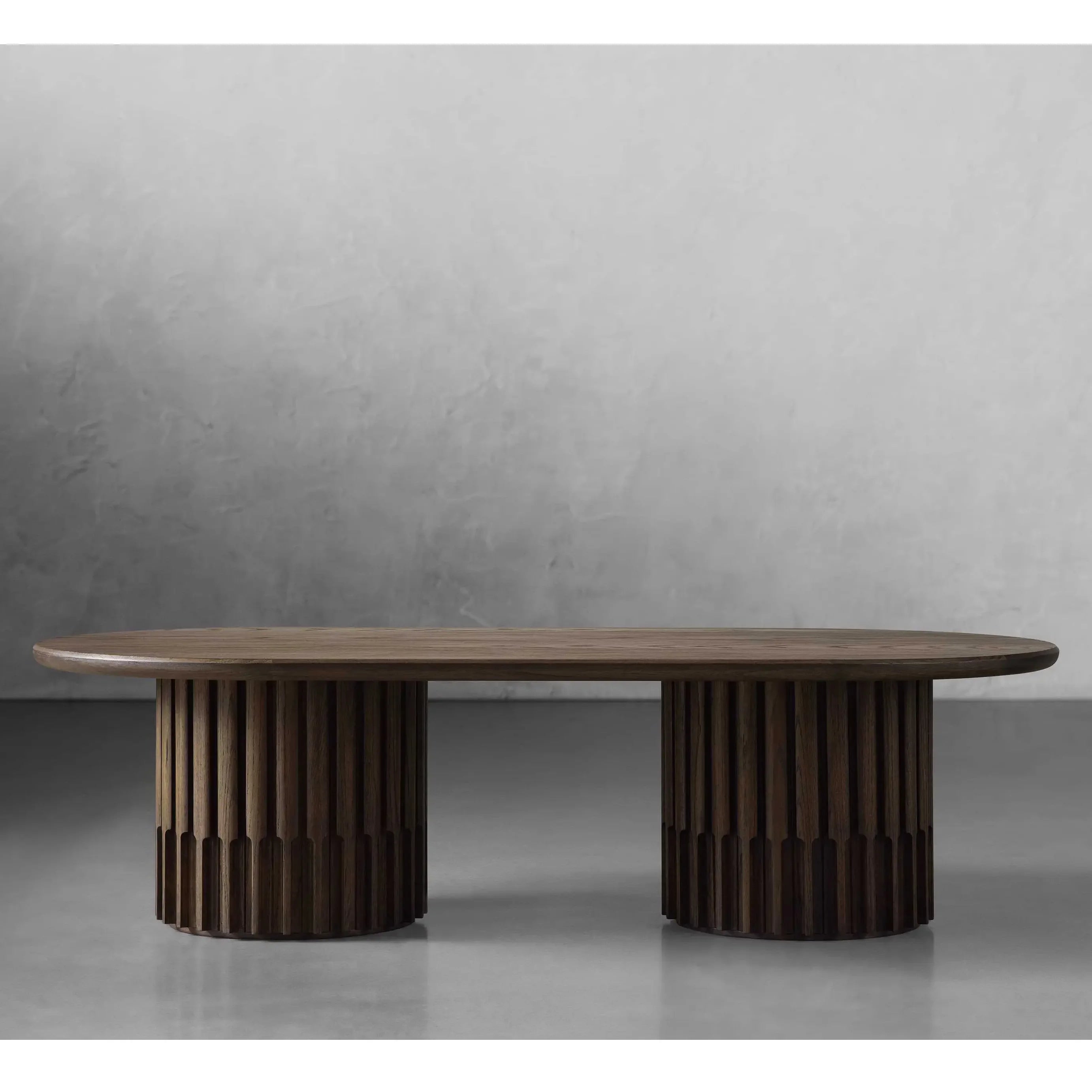 Modern Oval Wood Dining Table - Biophilic Design - Minimalist