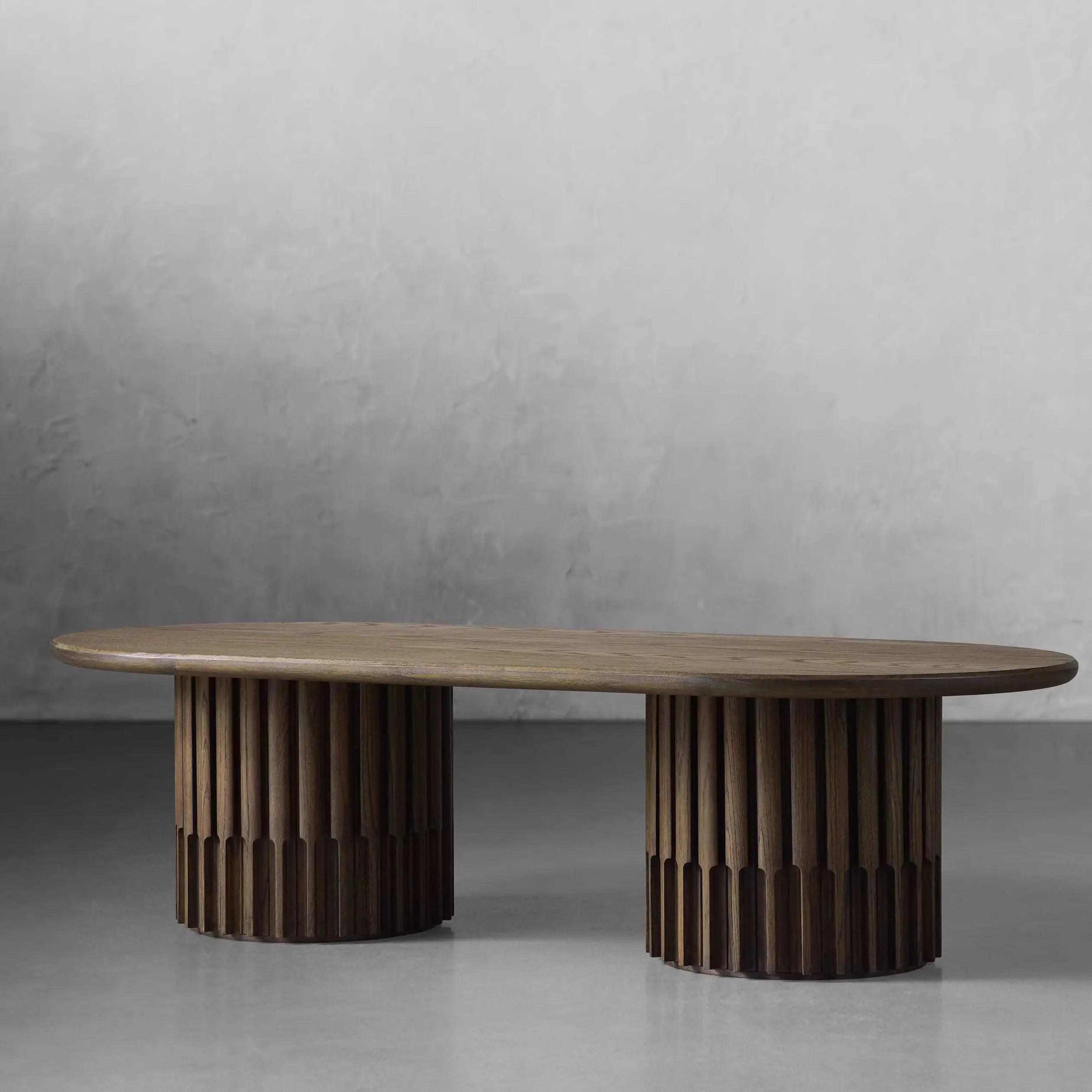 Modern Oval Wood Dining Table - Biophilic Design - Minimalist