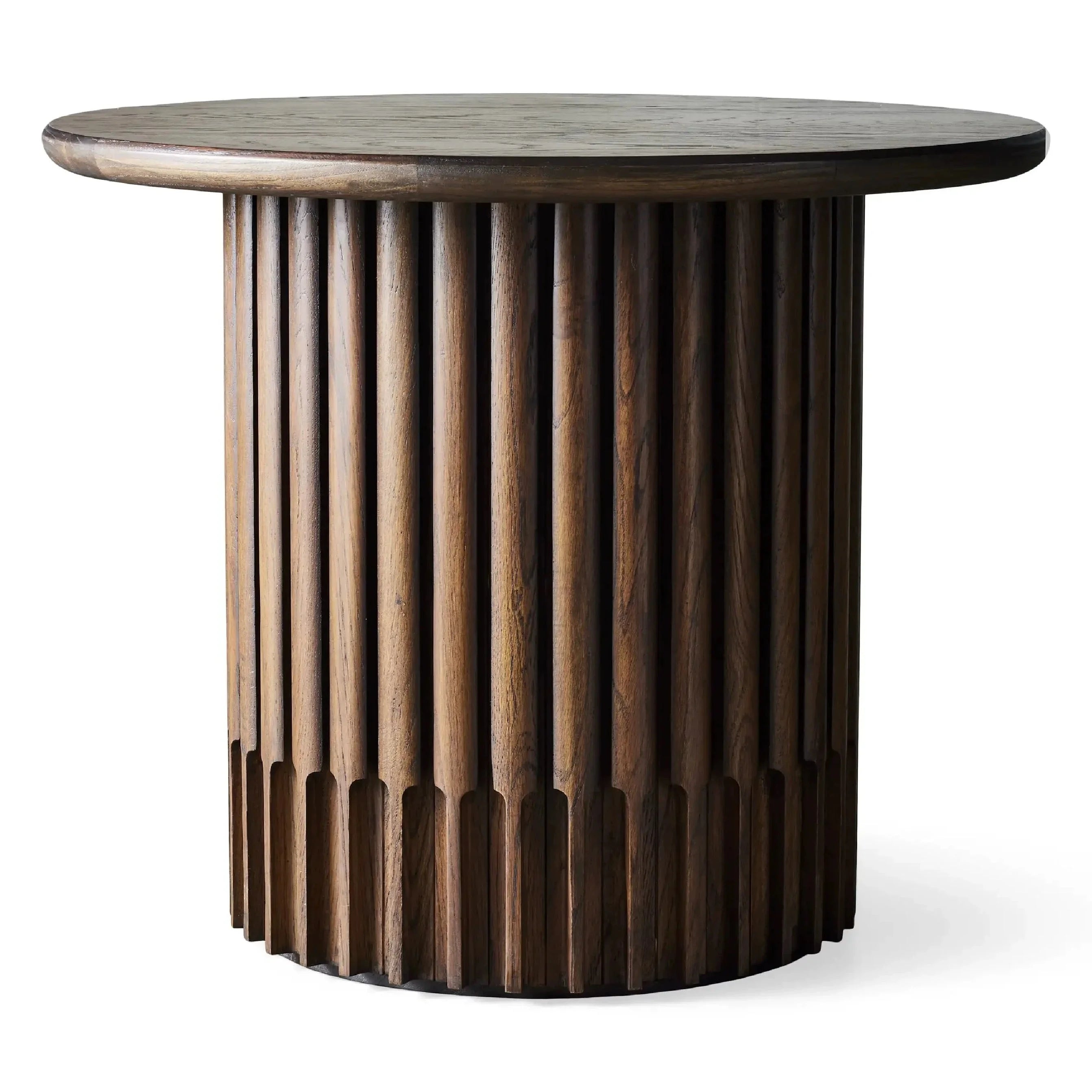 Modern Oval Wood End Table - Biophilic Design - Minimalist