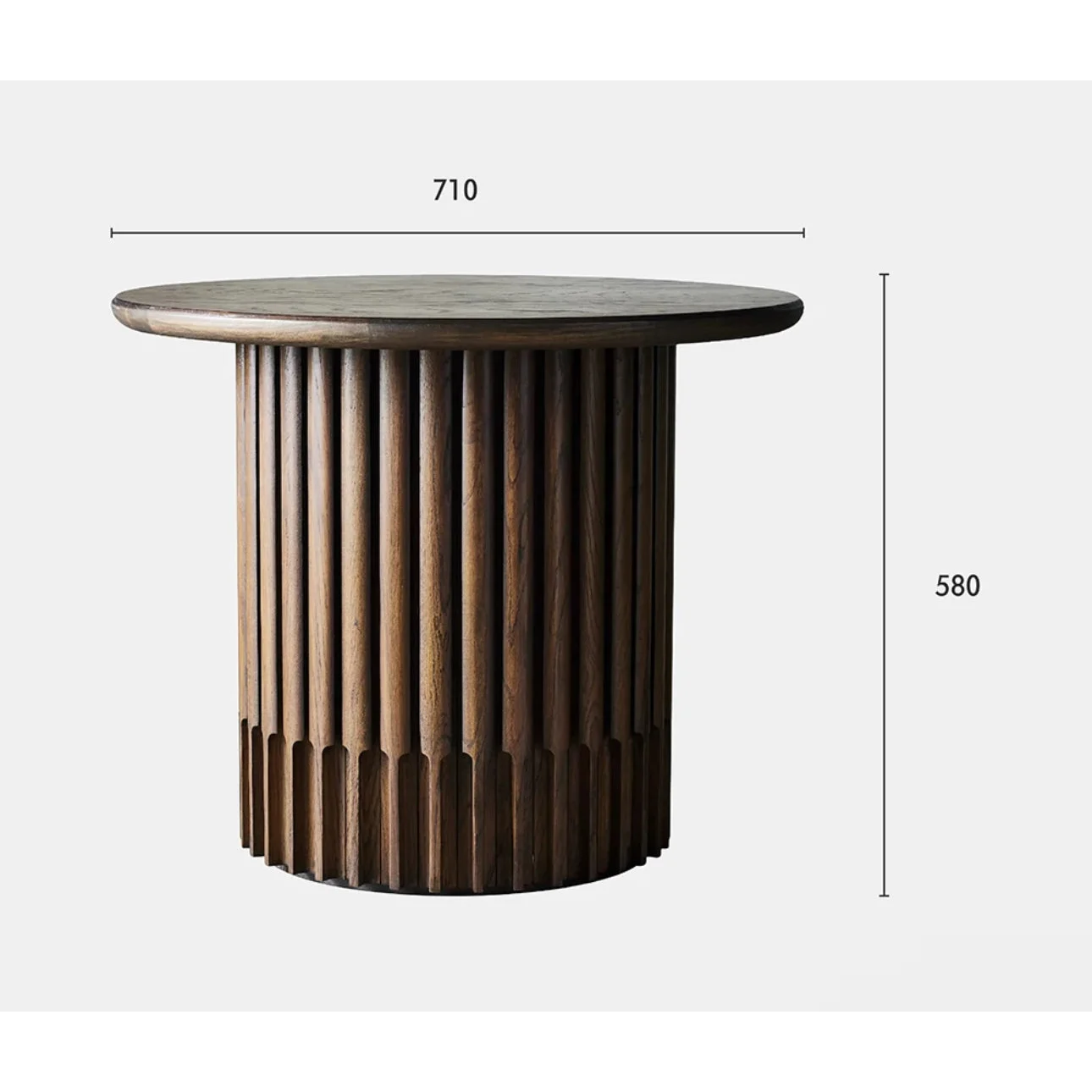 Modern Oval Wood End Table - Biophilic Design - Minimalist