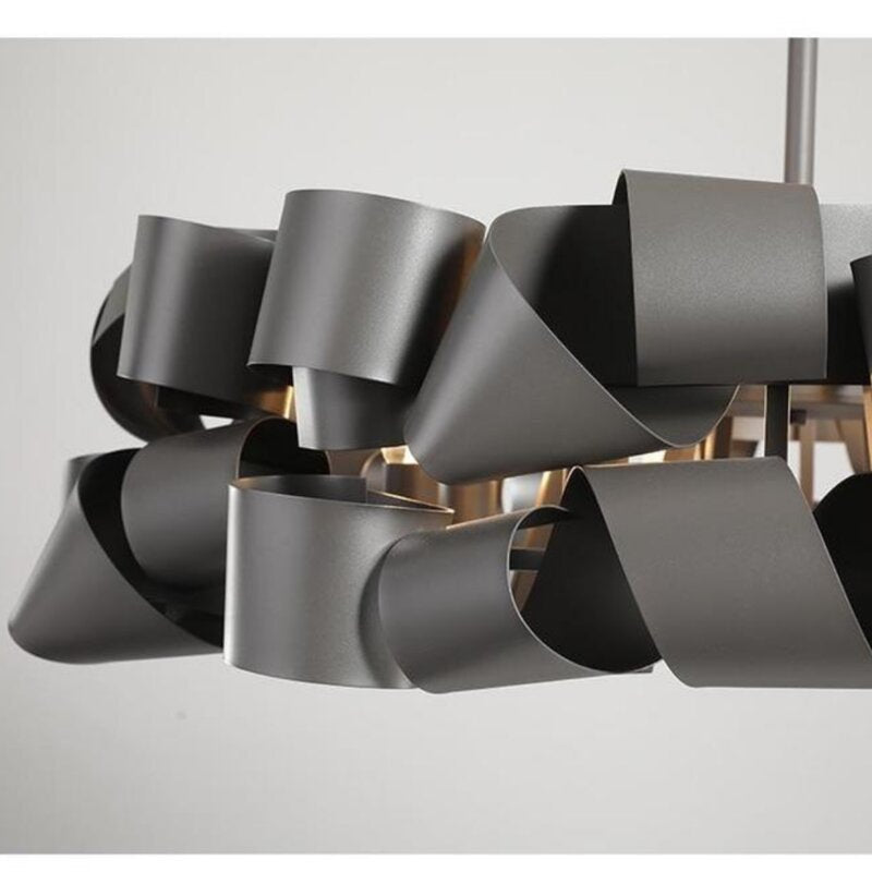 Modern Ribbon Chandelier - Ceiling Lamps Hollywood Regency Mid - century