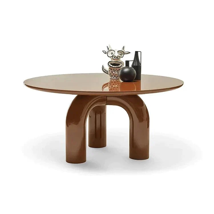 Contemporary Radius Dining Table - Eclectic Solid Beech Wood