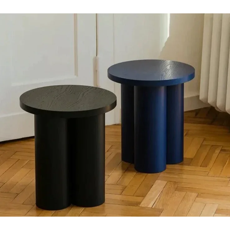 Modern Round Side Tables with Sculptural Base | Luxury Interiors