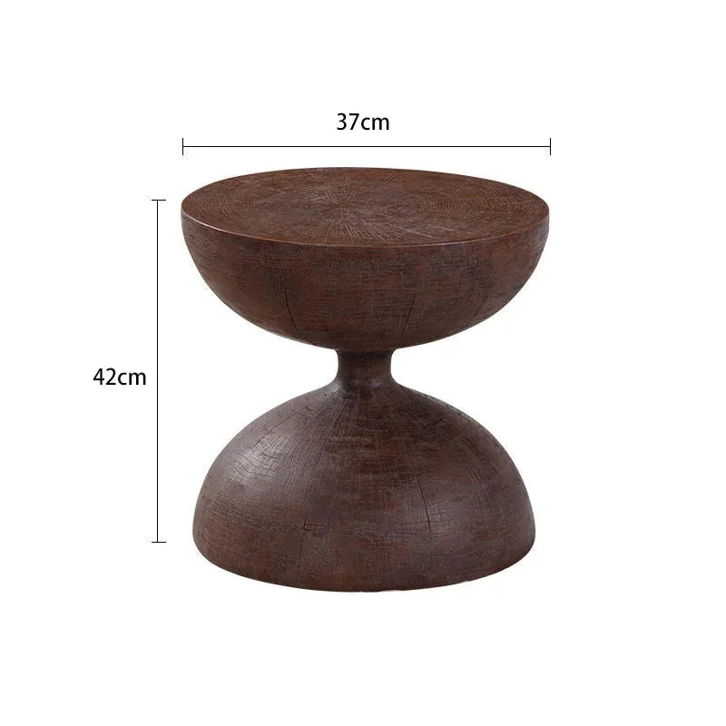 Artisanal Solid Wood Stool | Hul4710014j - Biophilic Design - Japandi - Minimalist - Stools