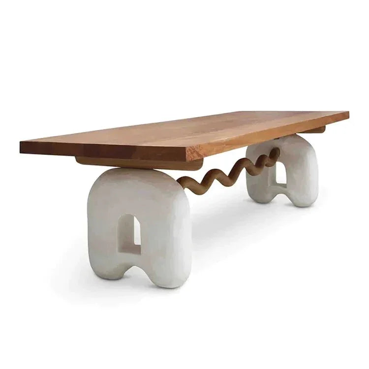 Modern Sculptural Dining Table - Art Deco - Biophilic Design - French Country - Minimalist