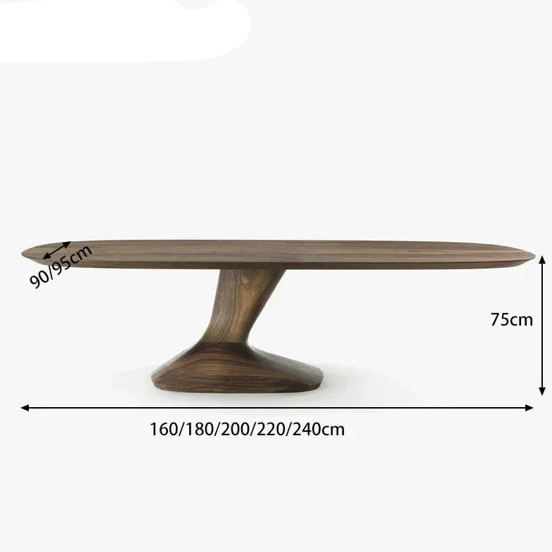 Modern Walnut Table Speed - Biophilic Design - Eclectic - French Country - Japandi - Minimalist