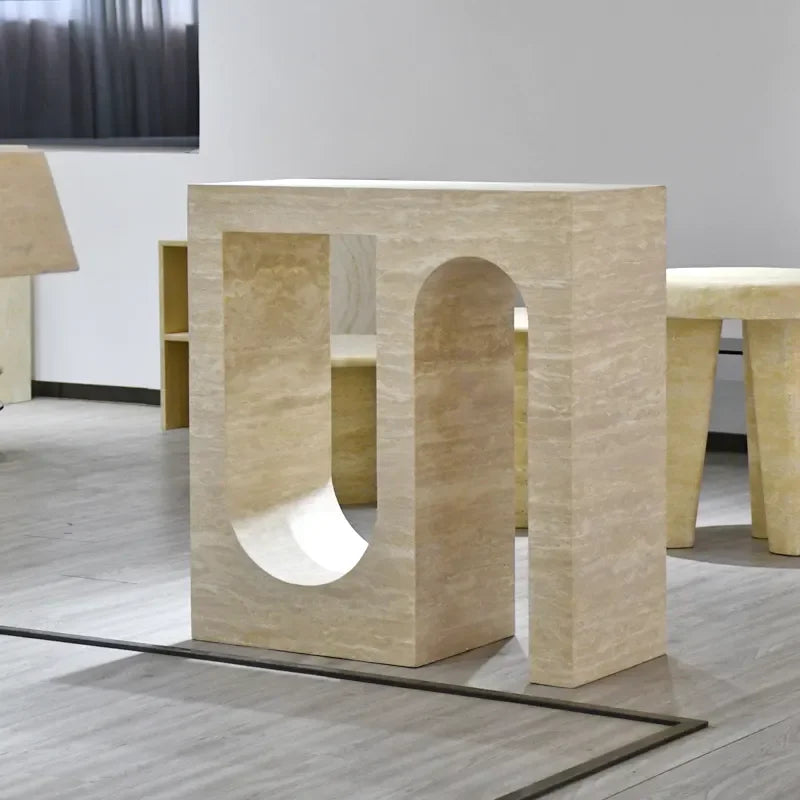 Modern Travertine Console Table – Luxury Interior for Contemporary spaces