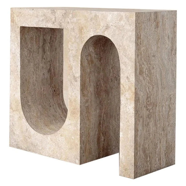 Modern Travertine Console Table | Hlm8785487 - Biophilic Design - French Country - Japandi - Minimalist