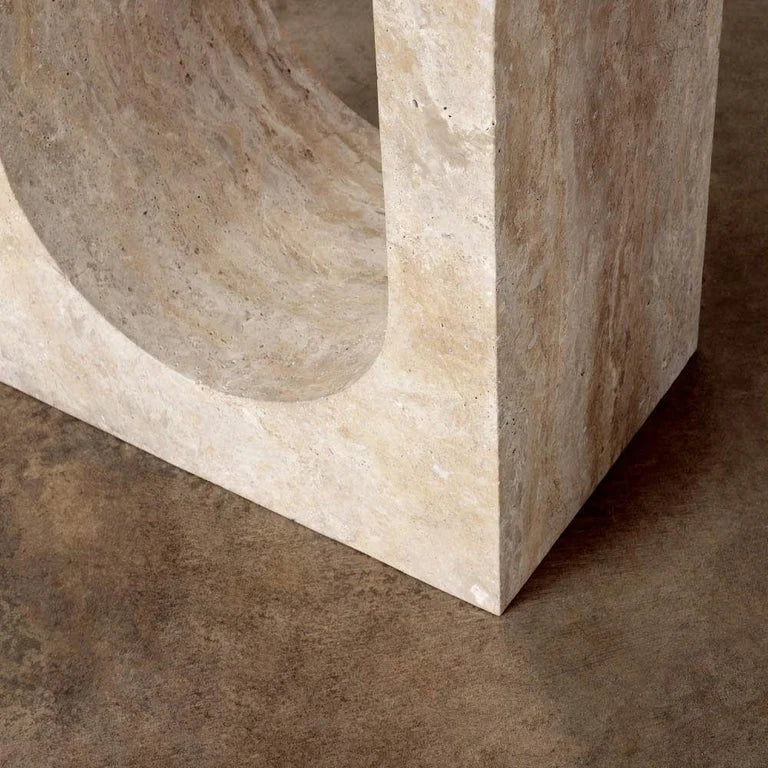 Modern Travertine Console Table | Hlm8785487 - Biophilic Design - French Country - Japandi - Minimalist