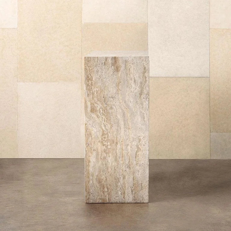 Modern Travertine Console Table | Hlm8785487 - Biophilic Design - French Country - Japandi - Minimalist