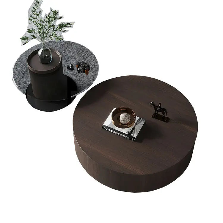 Modern Walnut Coffee Table Set - Biophilic Design French Country Japandi