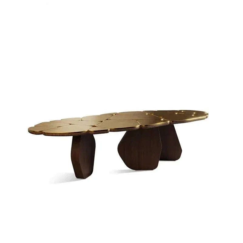 Golden Petal Dining Table | Hlmkp89500 - Art Deco - Eclectic - Hollywood Regency