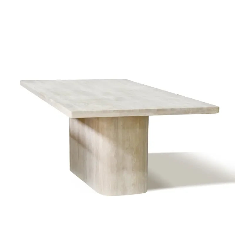 Monolith Travertine Dining Table - Dining Table - Tables - Minimalist